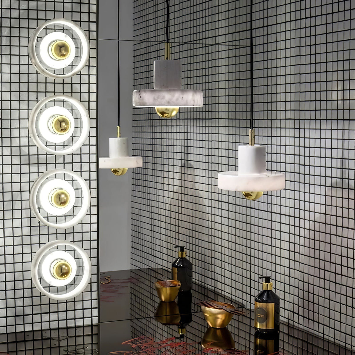 Cunorora Premium Nordic Art Aura Marble Pendant Lamp
