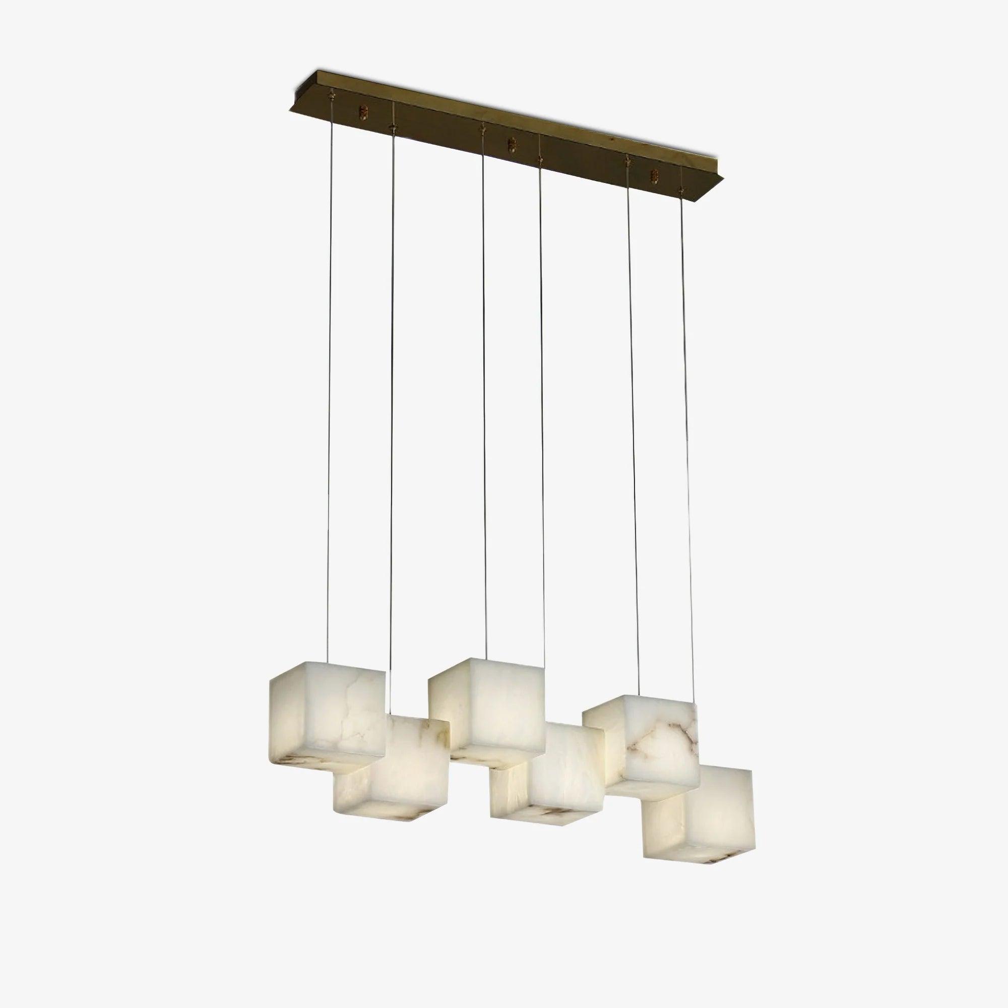 Ivnoros Minimalist Alabaster Linear Pendant Light - Neutral Decor