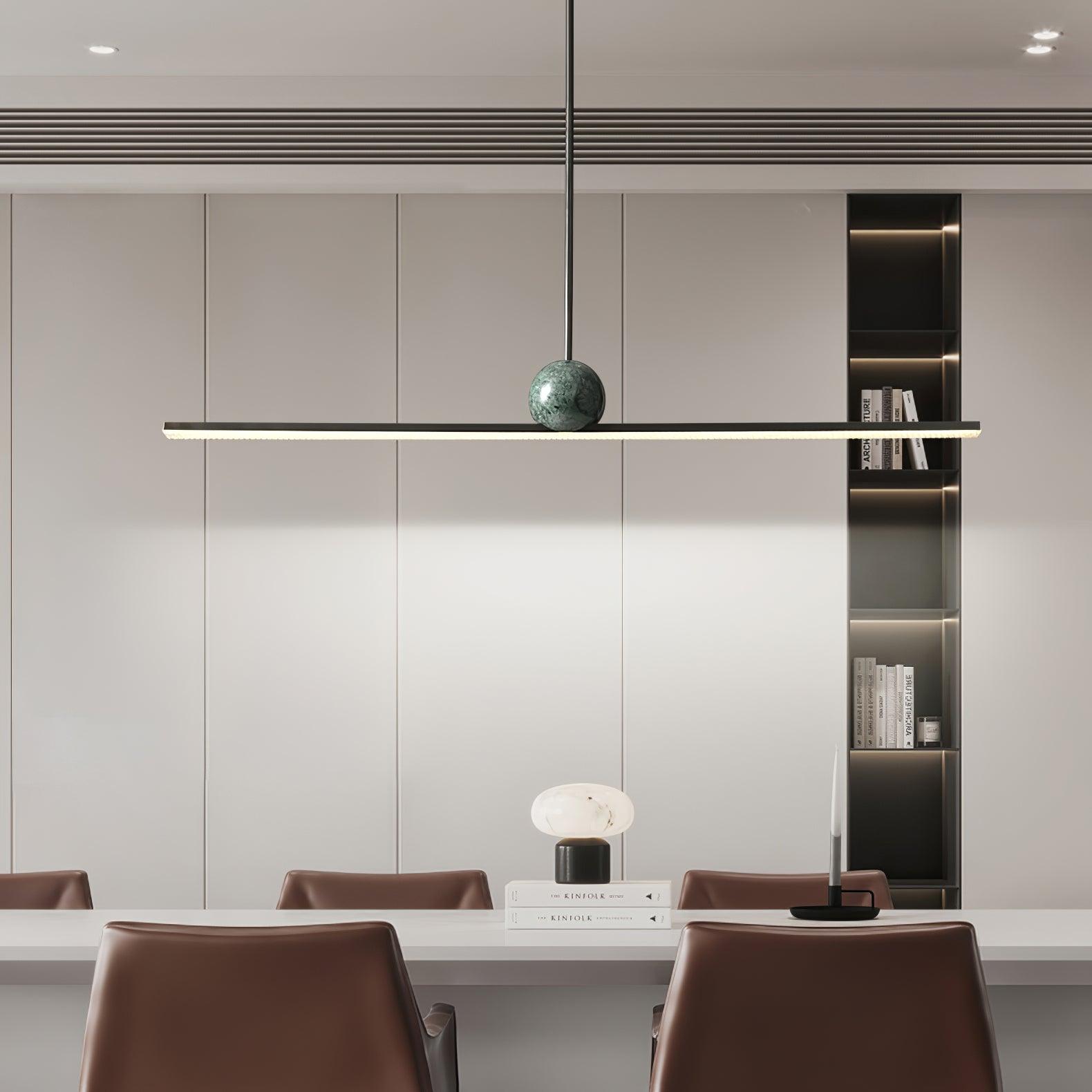 Mariiella Linear Minimalist Marble Pendant Light