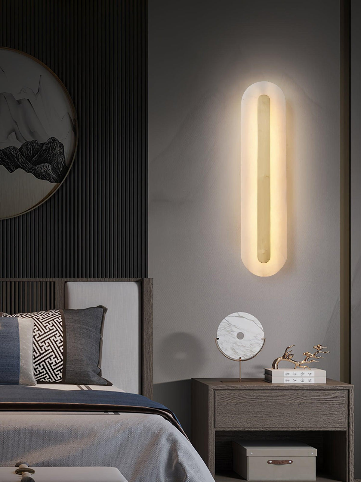 Selvia Minimalist Alabaster Wall Light