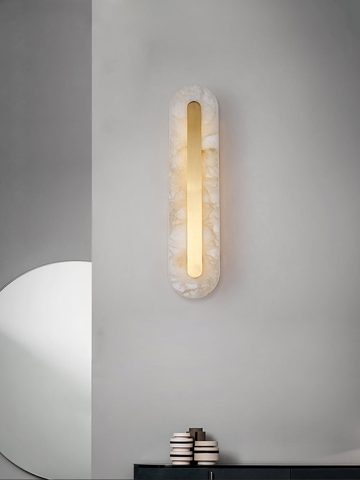 Selvia Minimalist Alabaster Wall Light
