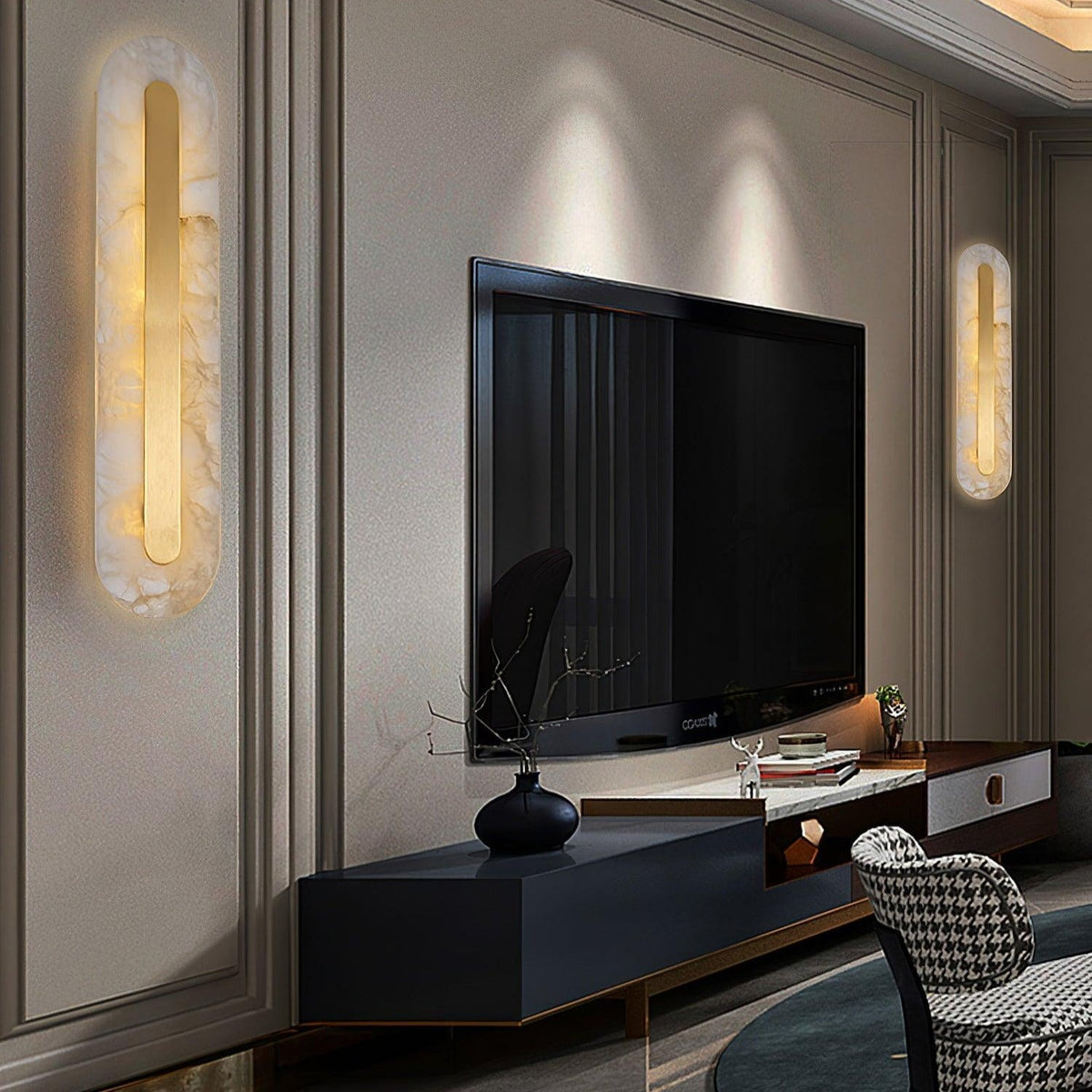 Ronan Alabaster Rounded Wall Lamp