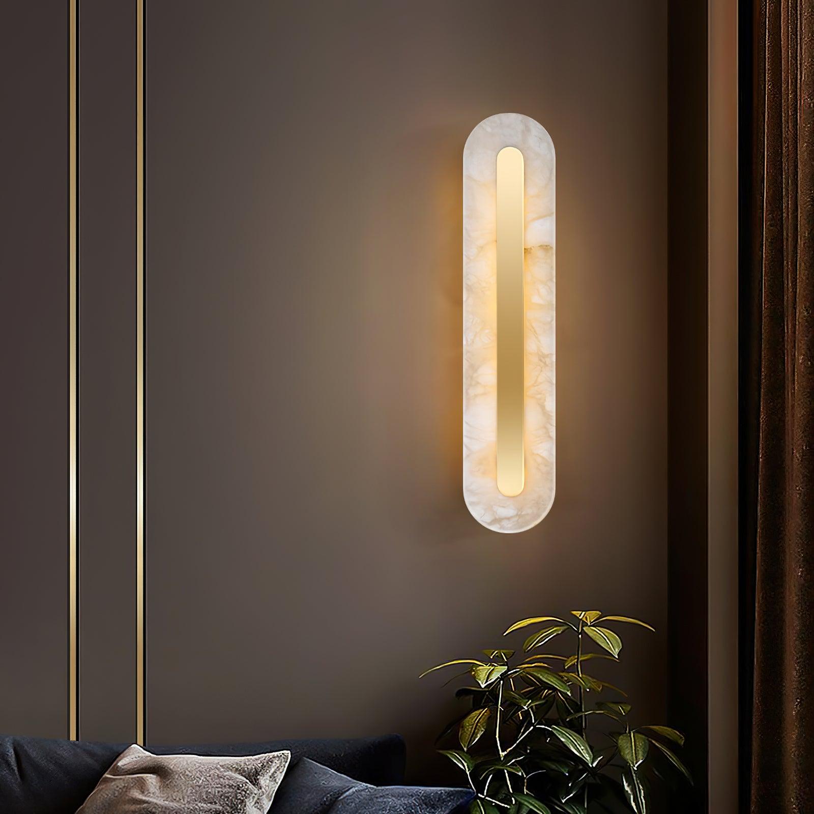 Selvia Minimalist Alabaster Wall Light