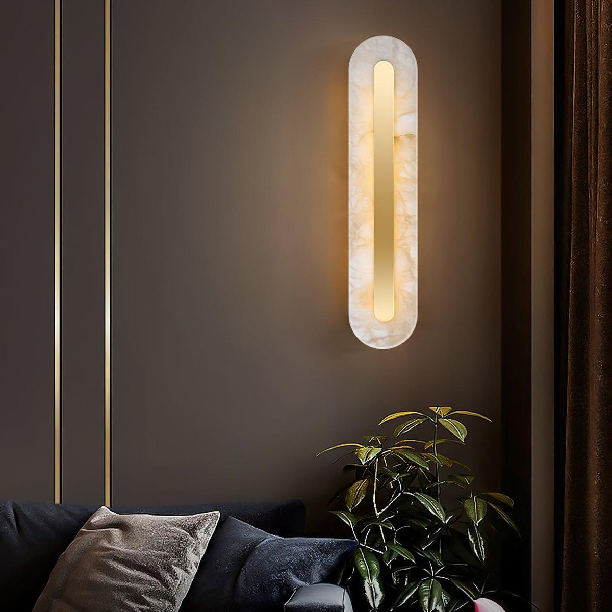 Selvia Minimalist Alabaster Wall Light