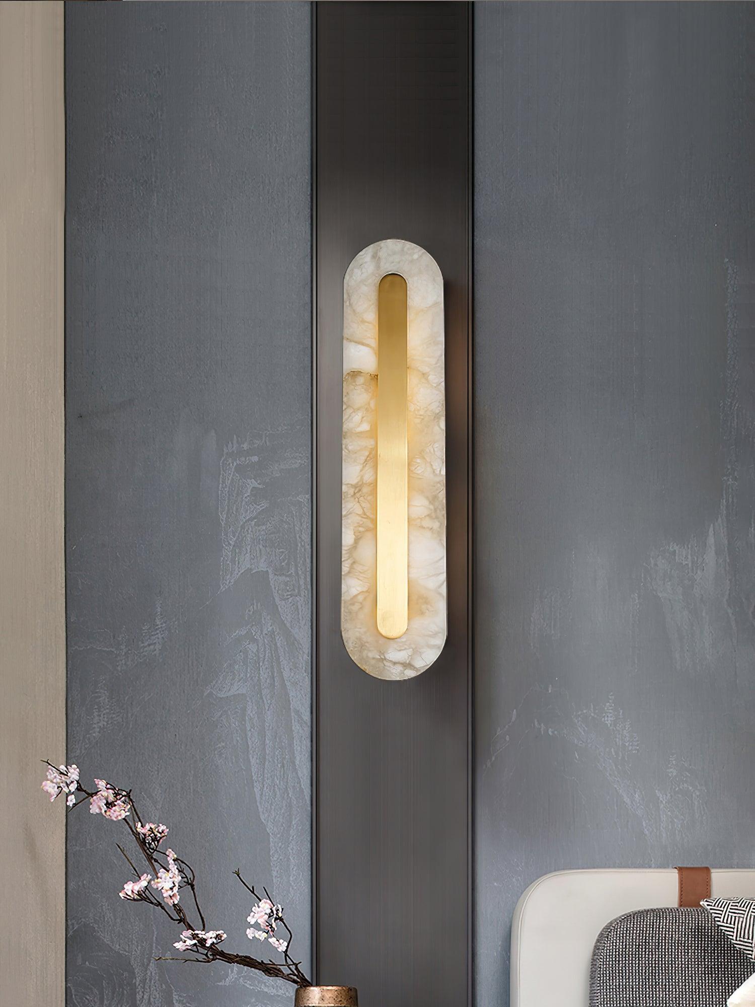 Selvia Minimalist Alabaster Wall Light