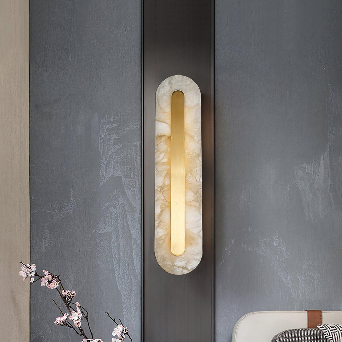 Ronan Alabaster Rounded Wall Lamp