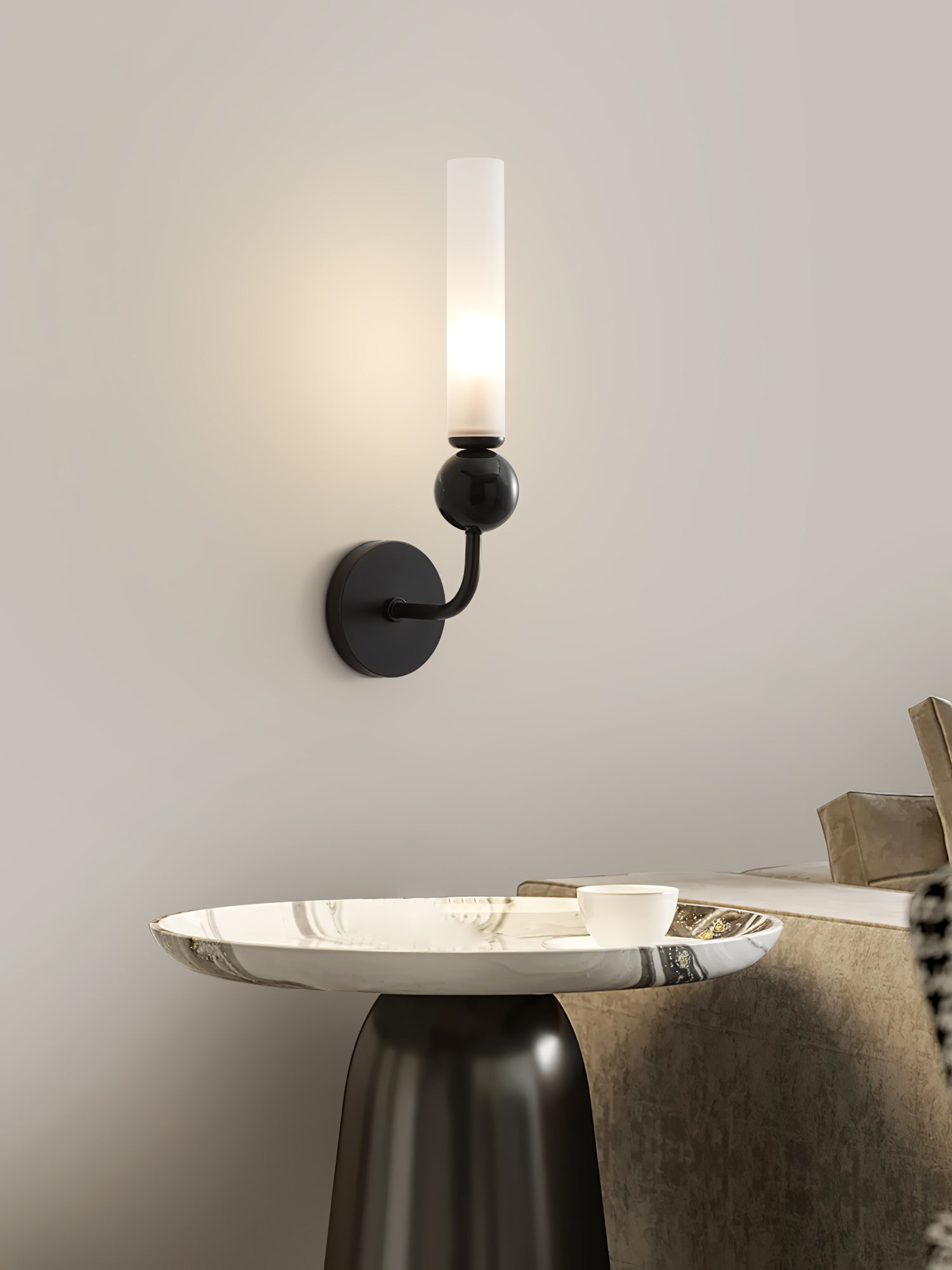 Dulane Modern Minimalist Vertical Marble Wall Lamp