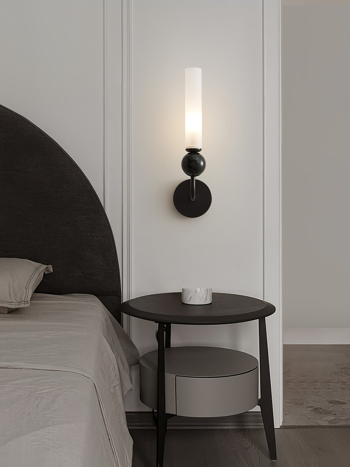 Dulane Modern Minimalist Vertical Marble Wall Lamp