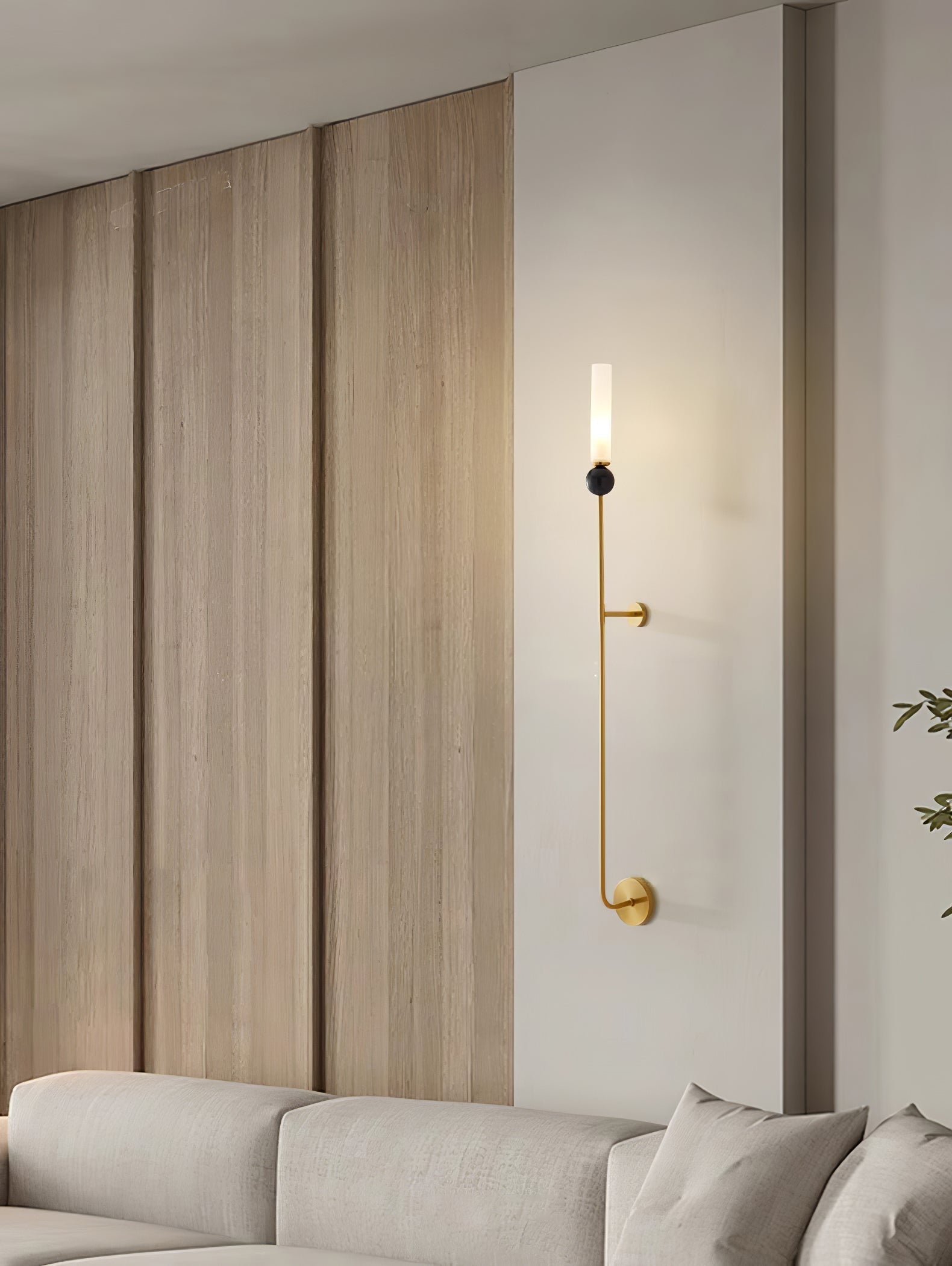 Dulane Modern Minimalist Vertical Marble Wall Lamp