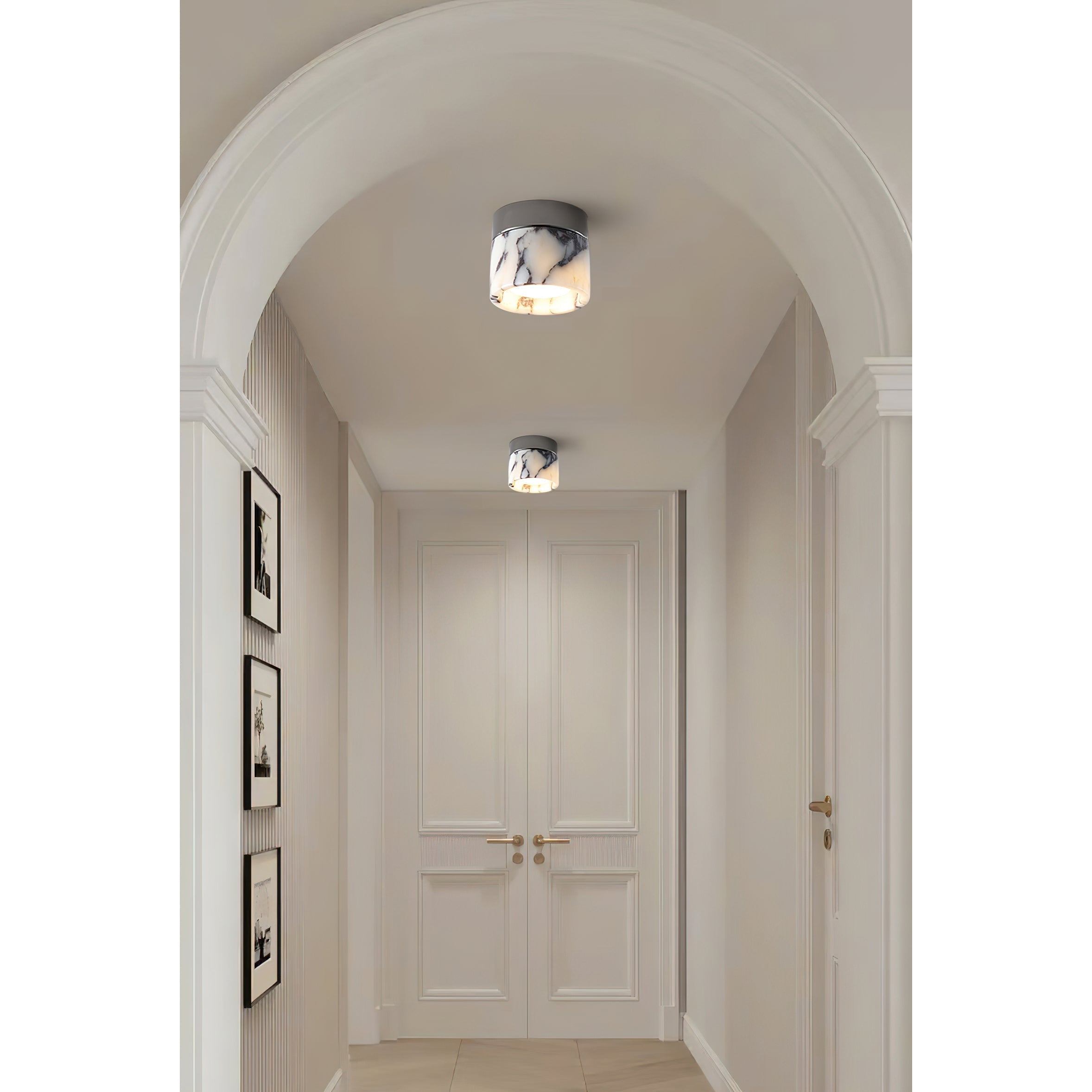 Selielle Round Marble Ceiling Lamp