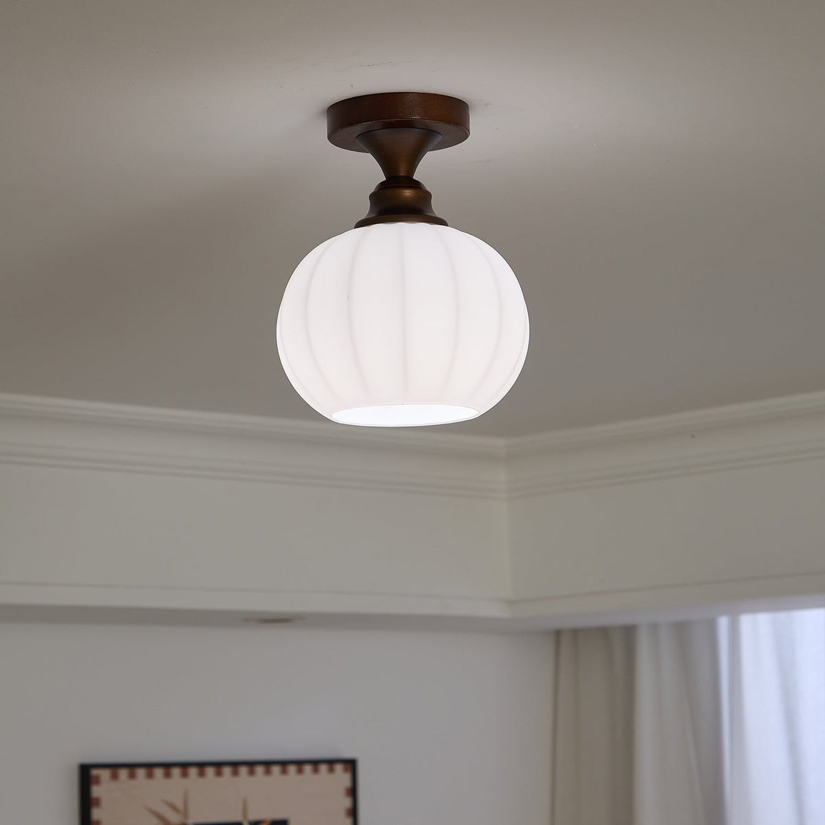 Alveneth Premium Nordic Art Glass Ceiling Lamp