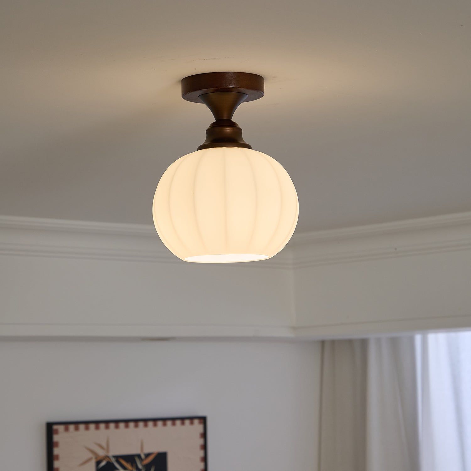 Alveneth Premium Nordic Art Glass Ceiling Lamp