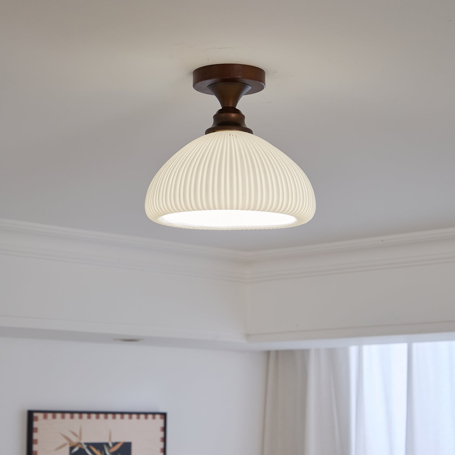 Alveneth Premium Nordic Art Glass Ceiling Lamp