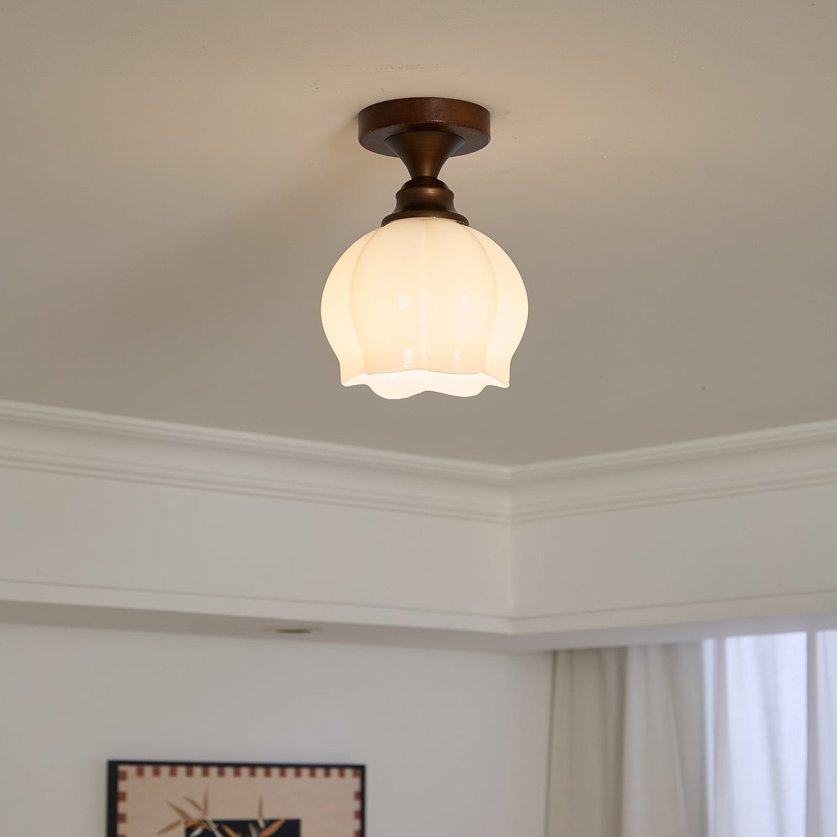 Alveneth Premium Nordic Art Glass Ceiling Lamp
