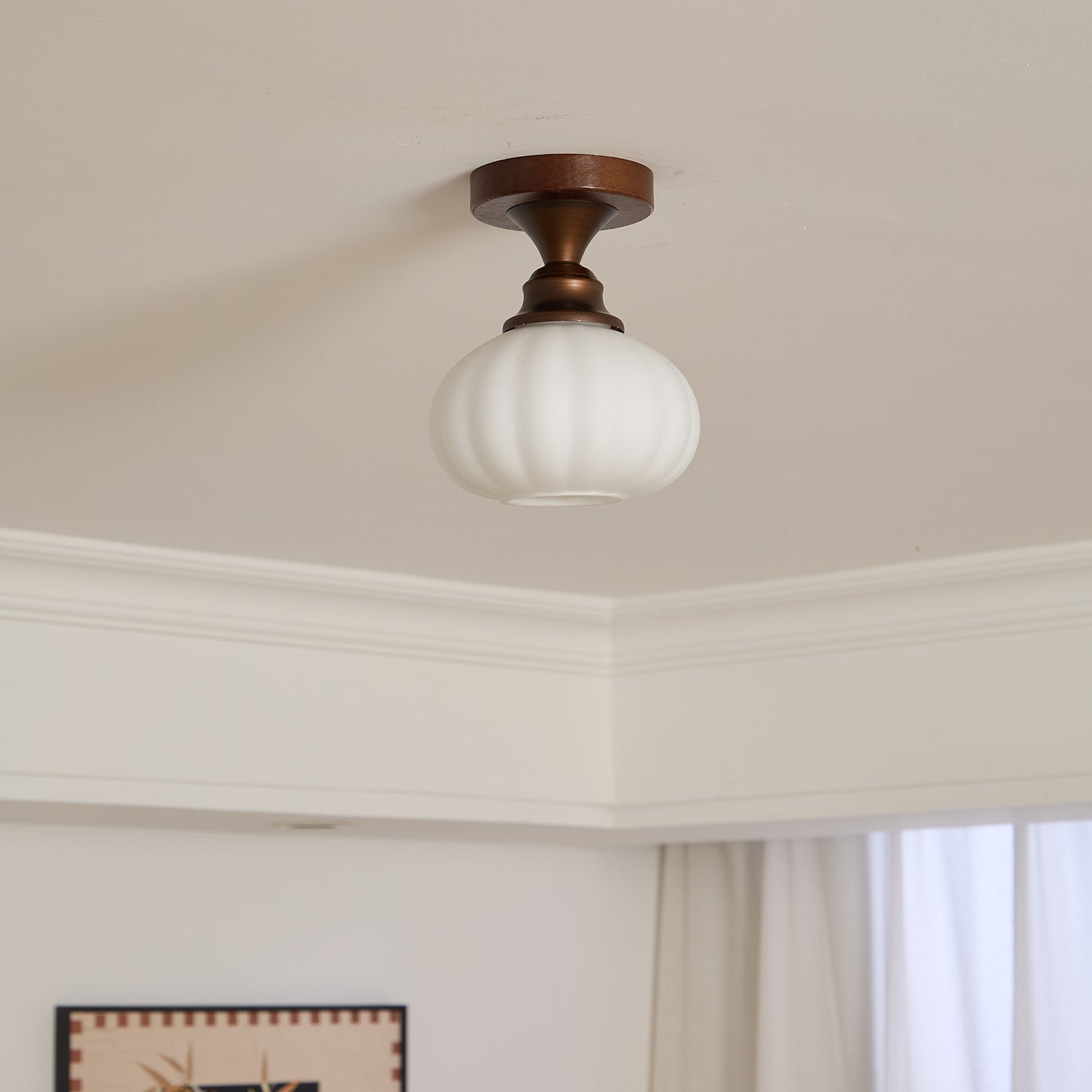 Alveneth Premium Nordic Art Glass Ceiling Lamp