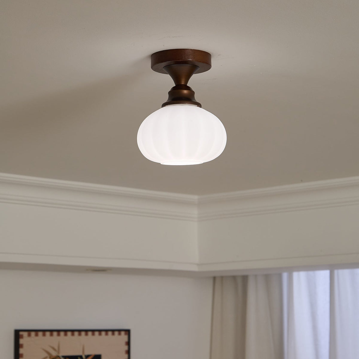 Alveneth Premium Nordic Art Glass Ceiling Lamp
