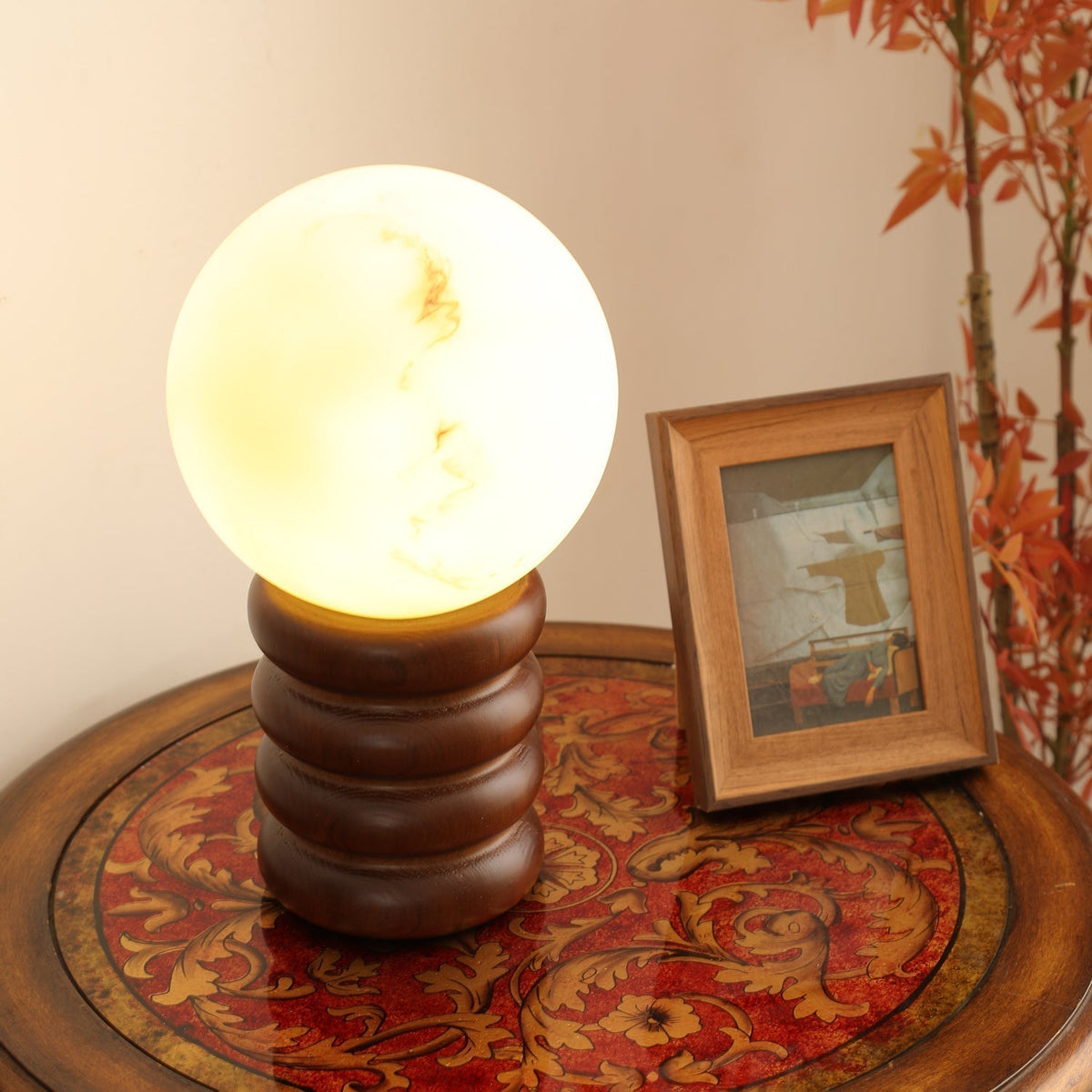 Novar Wood Contemporary Table Lamp
