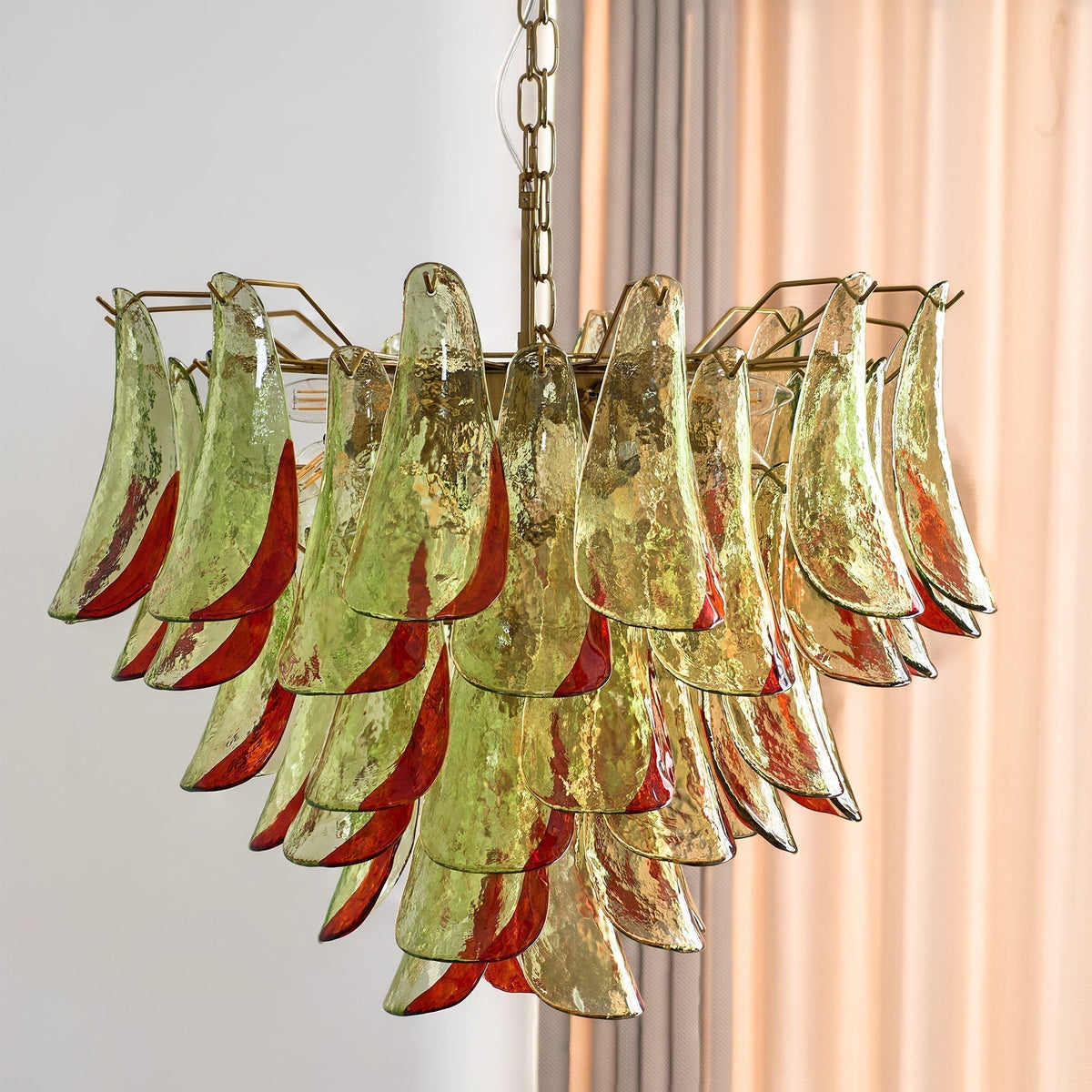 Celoraria Chandelier Murano Glass Petal Elegant