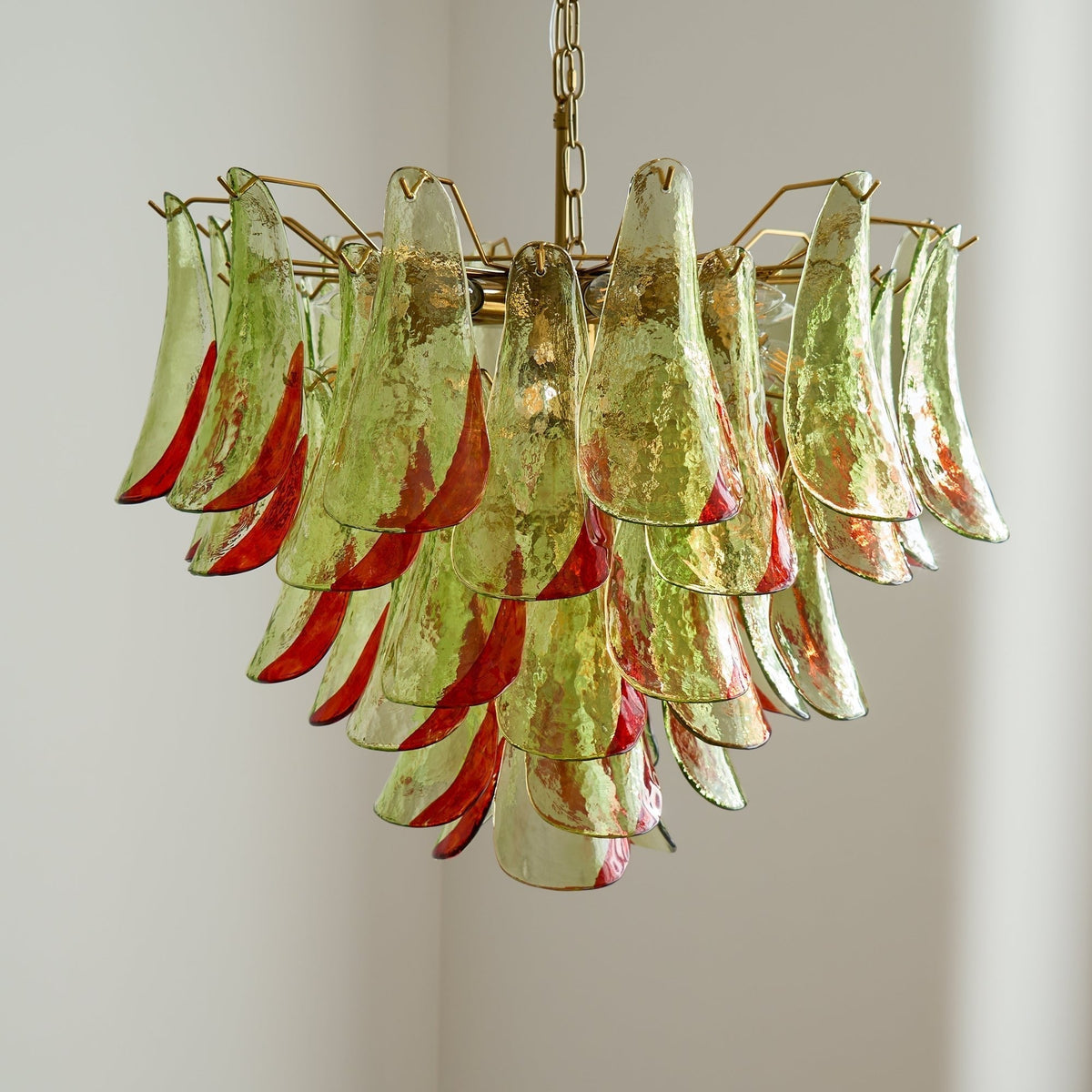 Celoraria Chandelier Murano Glass Petal Elegant