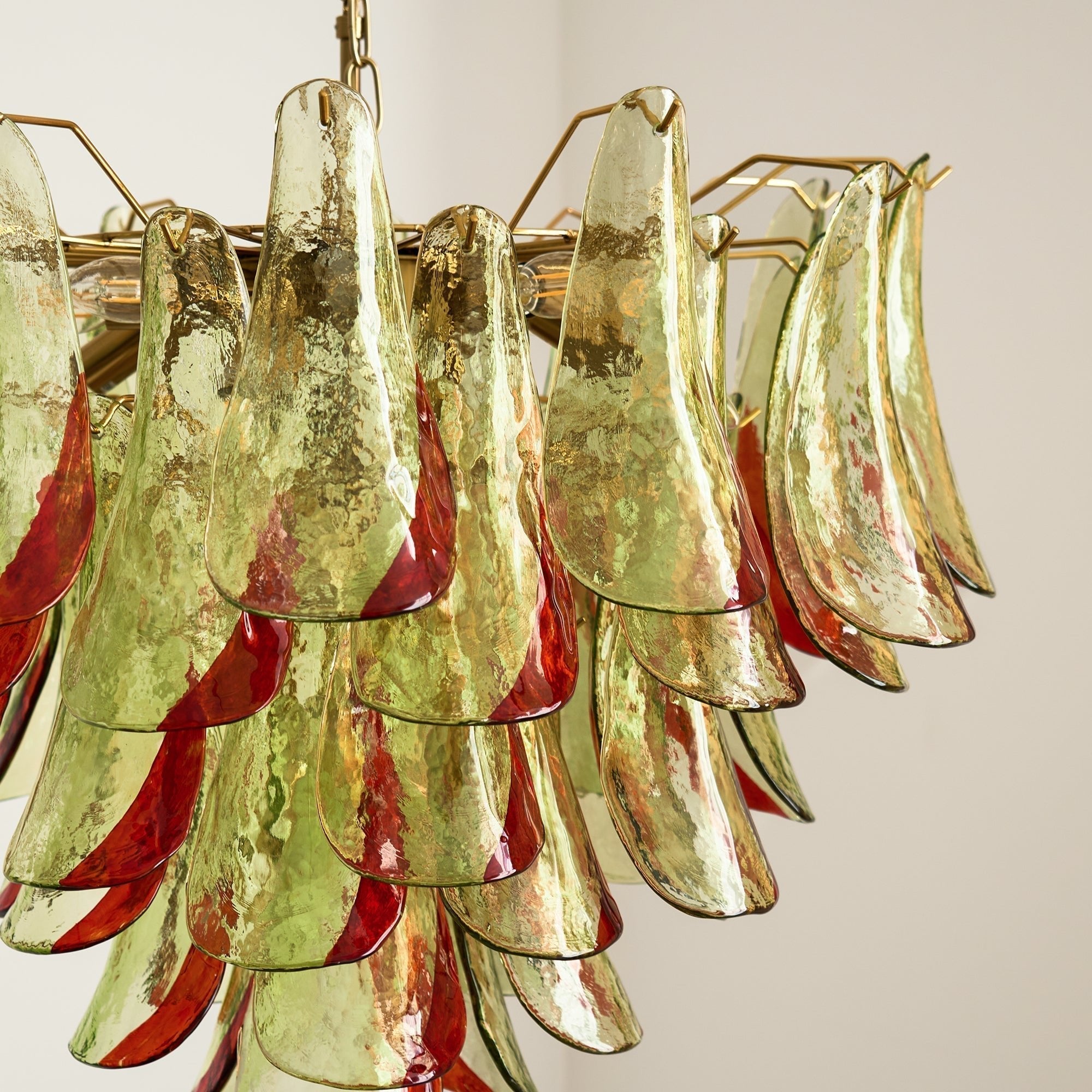 Celoraria Chandelier Murano Glass Petal Elegant