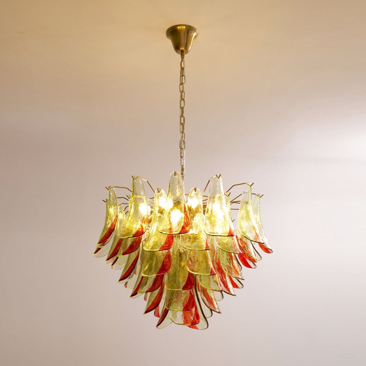 Celoraria Chandelier Murano Glass Petal Elegant