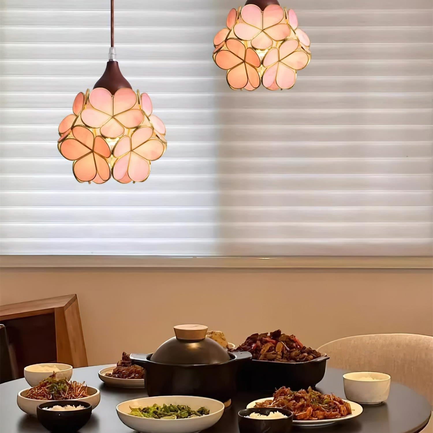 Velina Pink Petal Pendant Light - Neutral Decor