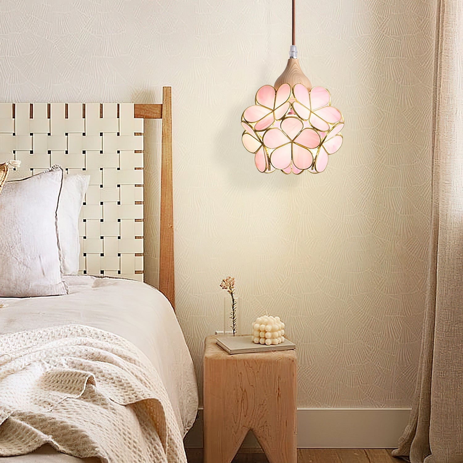 Velina Pink Petal Pendant Light - Neutral Decor