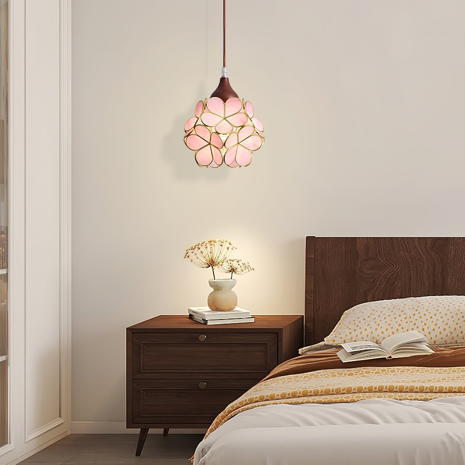Velina Pink Petal Pendant Light - Neutral Decor