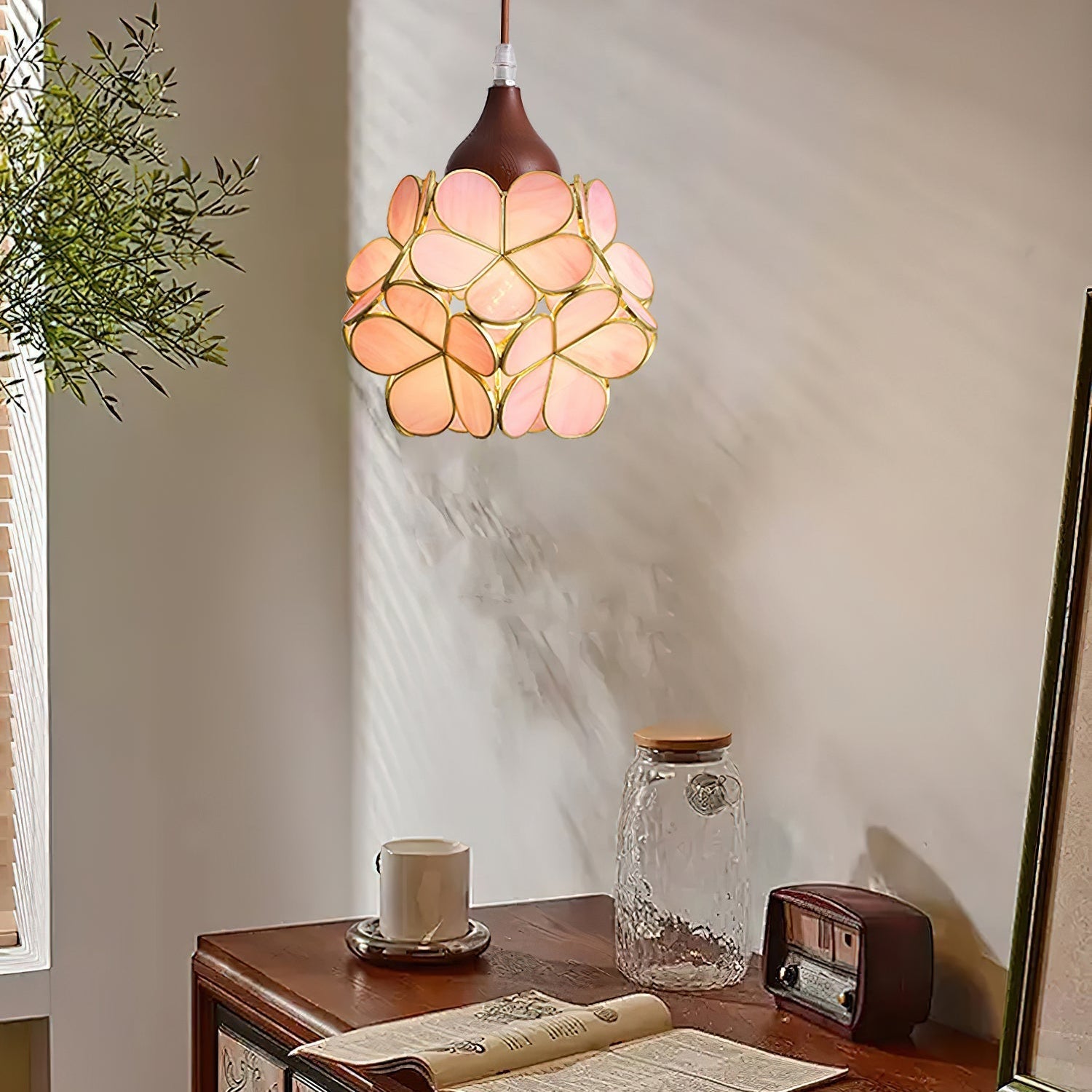Velina Pink Petal Pendant Light - Neutral Decor