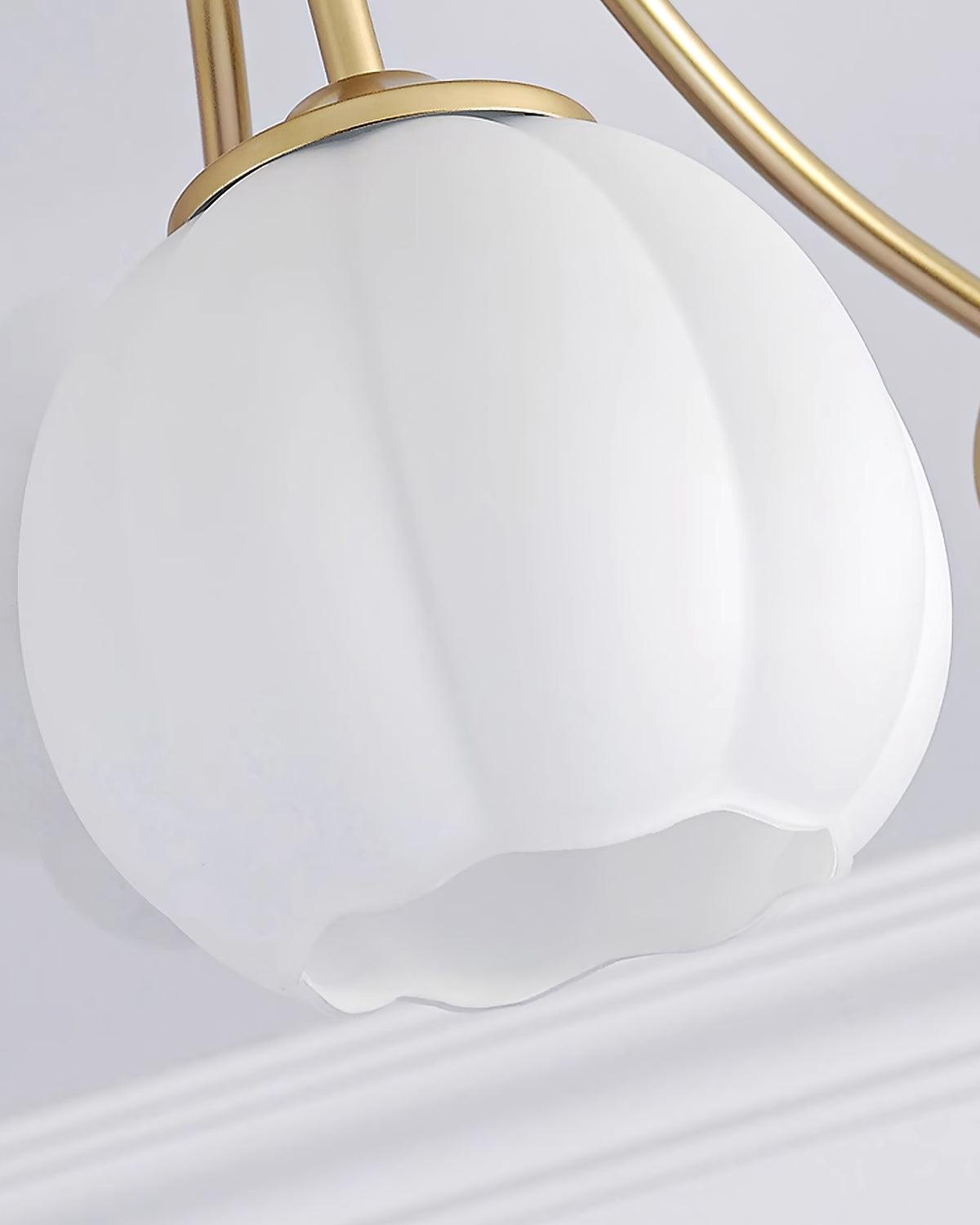 Ceiling Light Petal Globe Cluster Soft Glow Romantic Floral - Neutral Decor