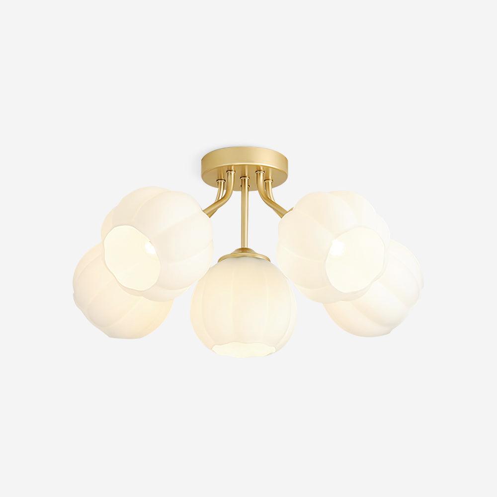 Ceiling Light Petal Globe Cluster Soft Glow Romantic Floral - Neutral Decor