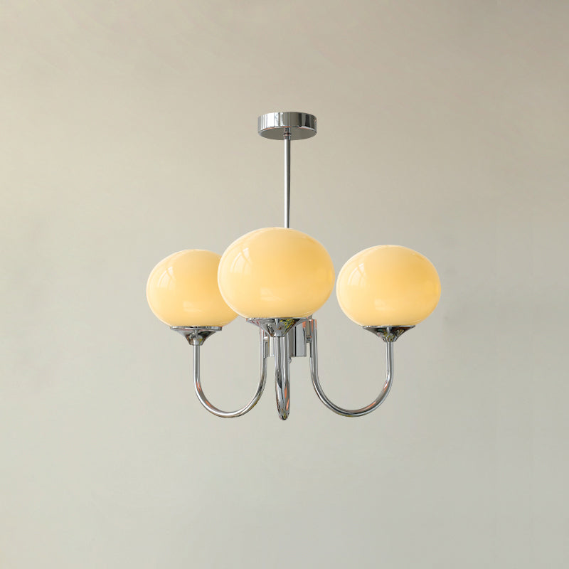 Lustra Chandelier Pink Glass Globe Gold - Neutral Decor