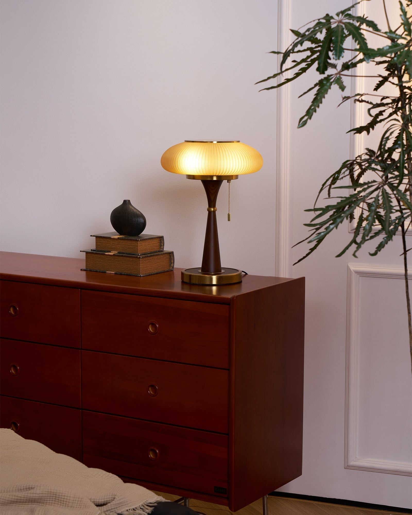 Orton Wood Vintage Table Lamp - Neutral Decor