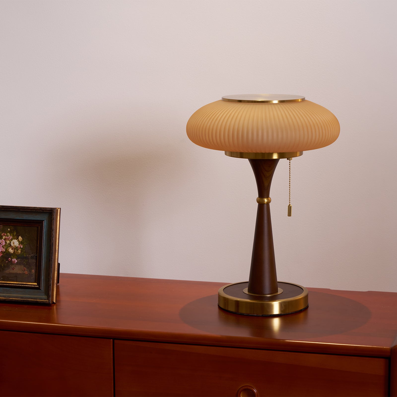 Orton Wood Vintage Table Lamp - Neutral Decor