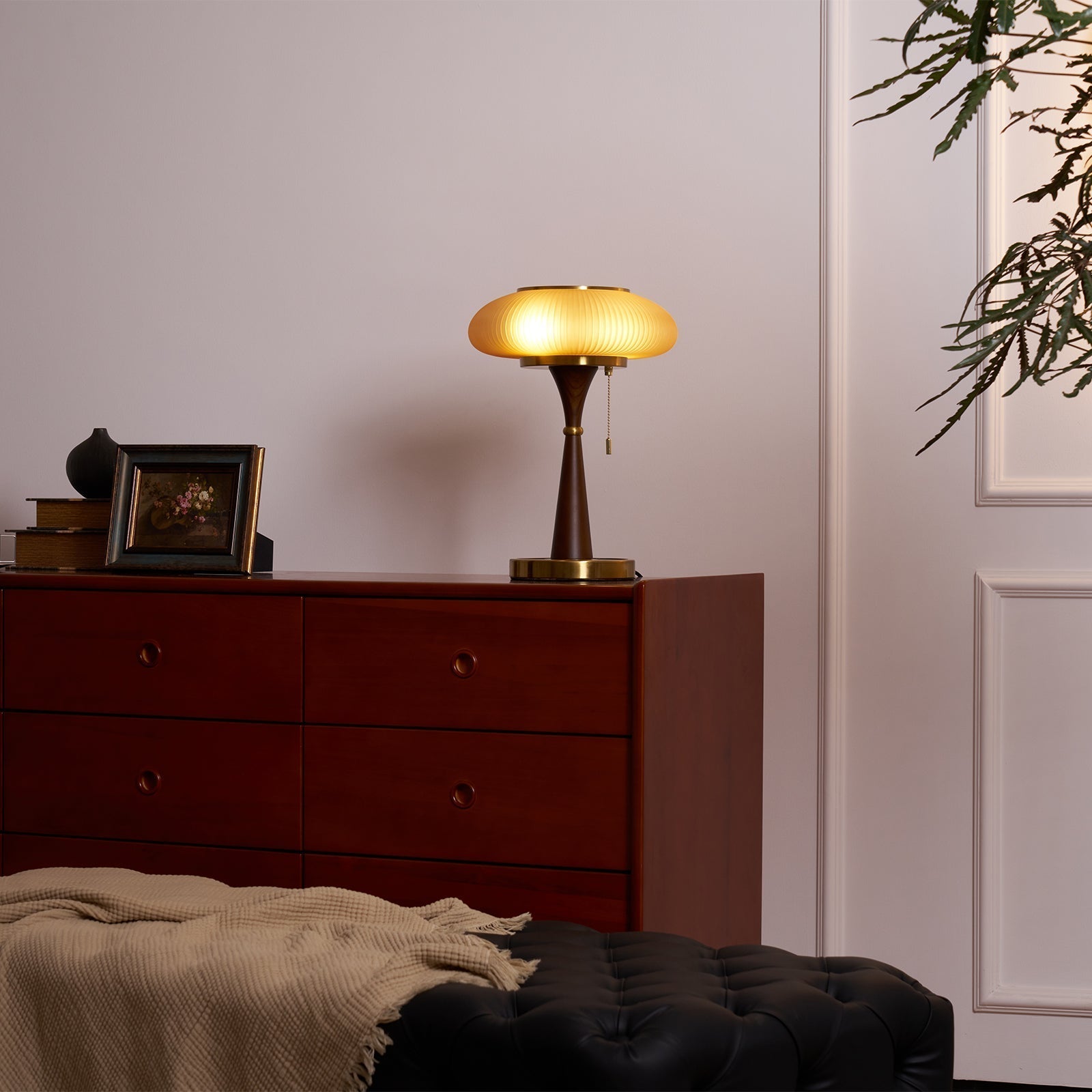 Orton Wood Vintage Table Lamp - Neutral Decor
