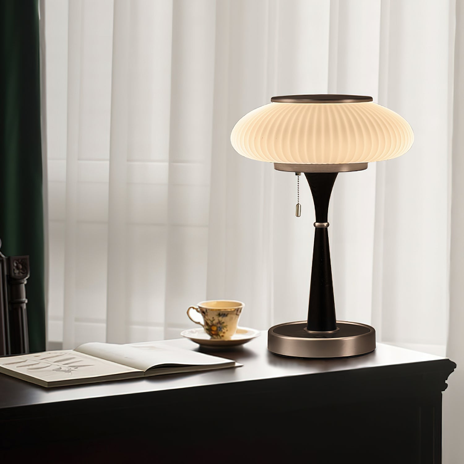 Orton Wood Vintage Table Lamp - Neutral Decor