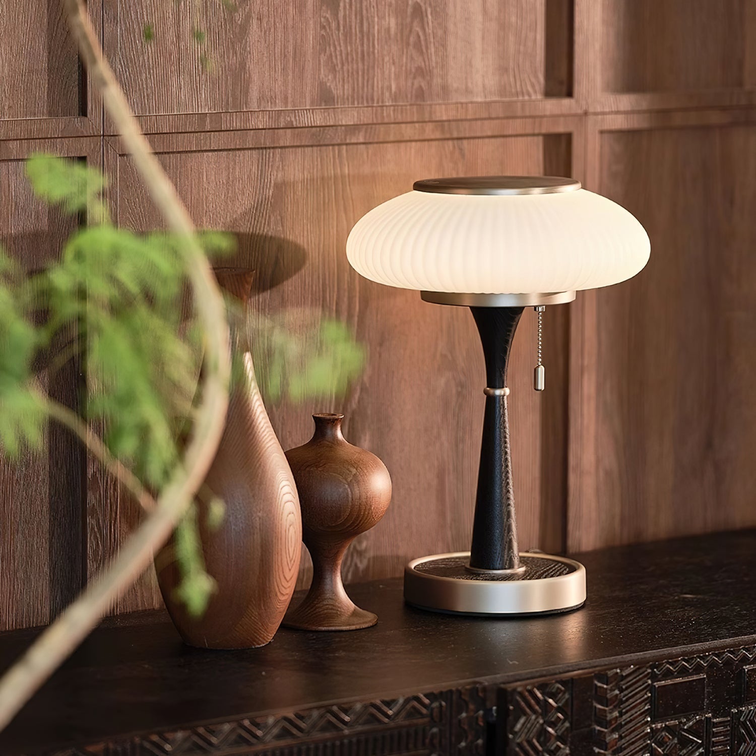Orton Wood Vintage Table Lamp - Neutral Decor