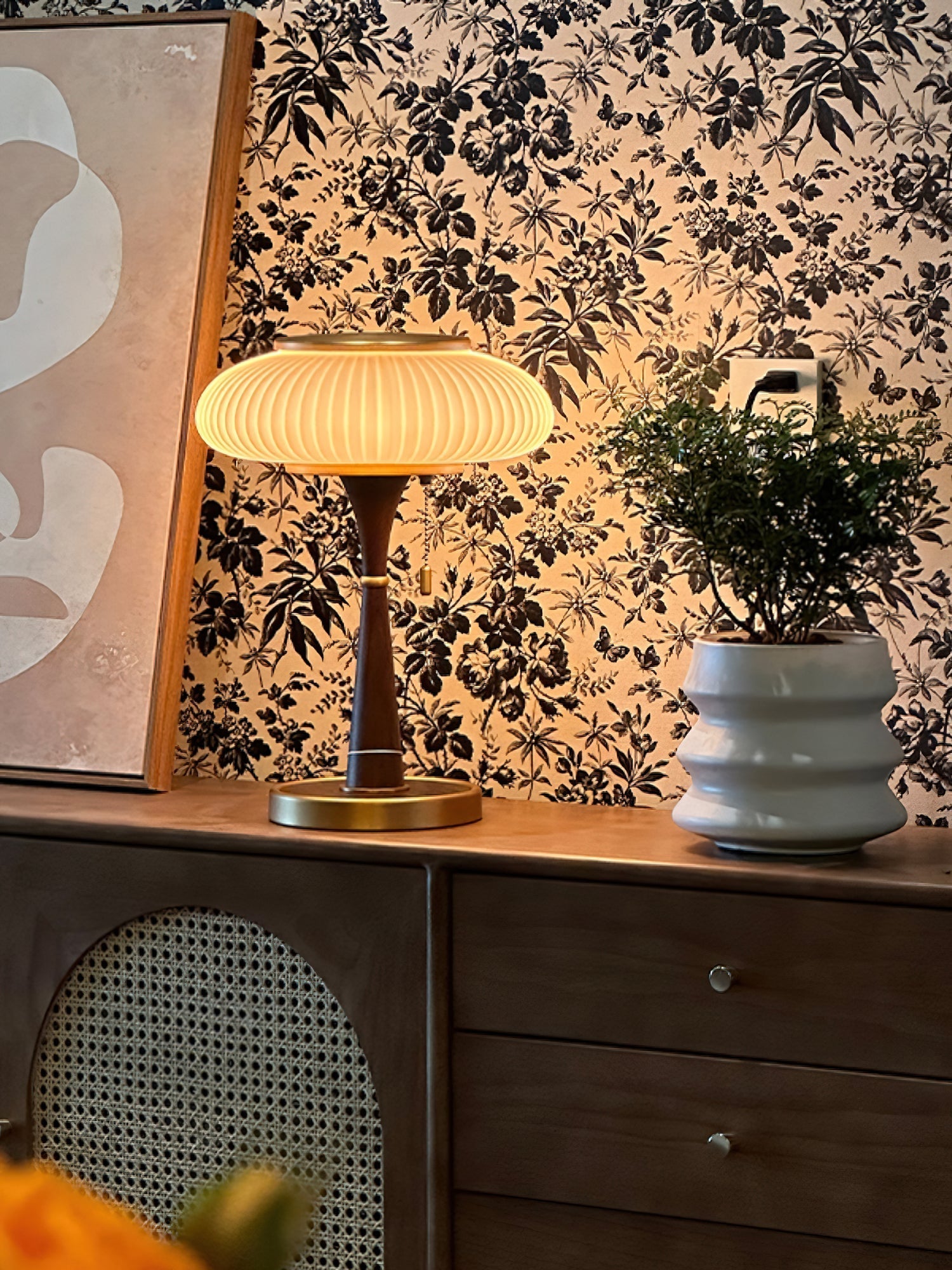 Orton Wood Vintage Table Lamp - Neutral Decor