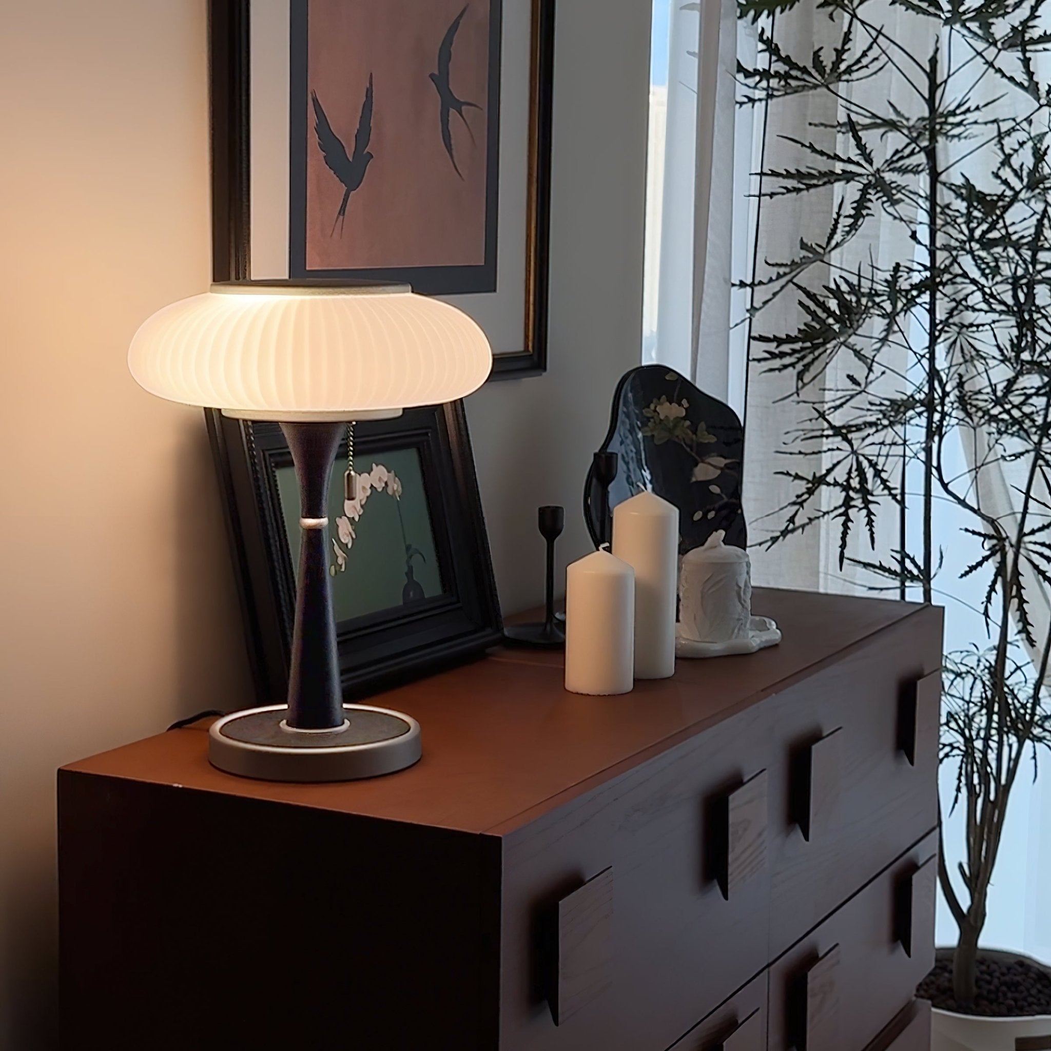 Orton Wood Vintage Table Lamp - Neutral Decor