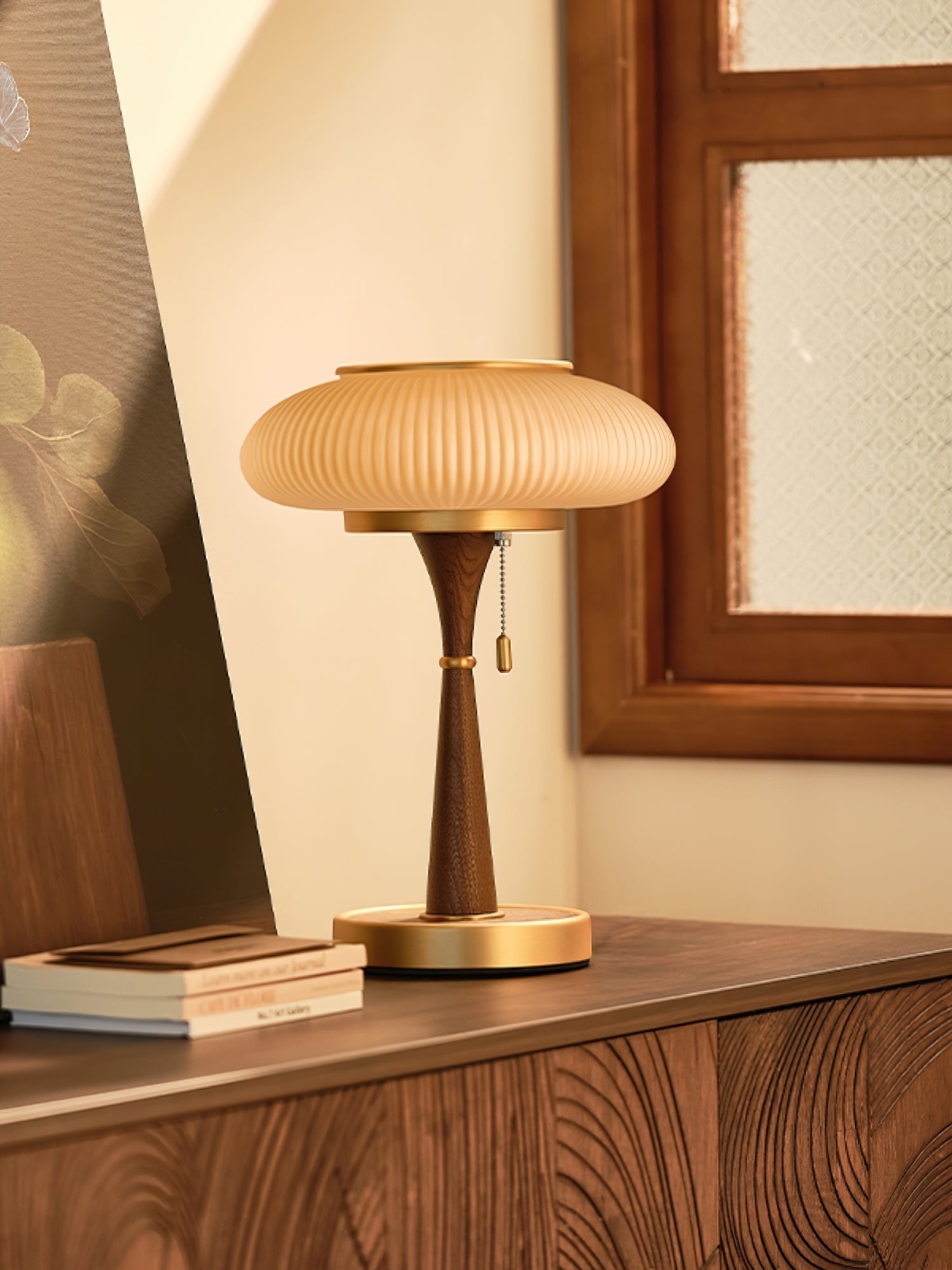 Orton Wood Vintage Table Lamp - Neutral Decor