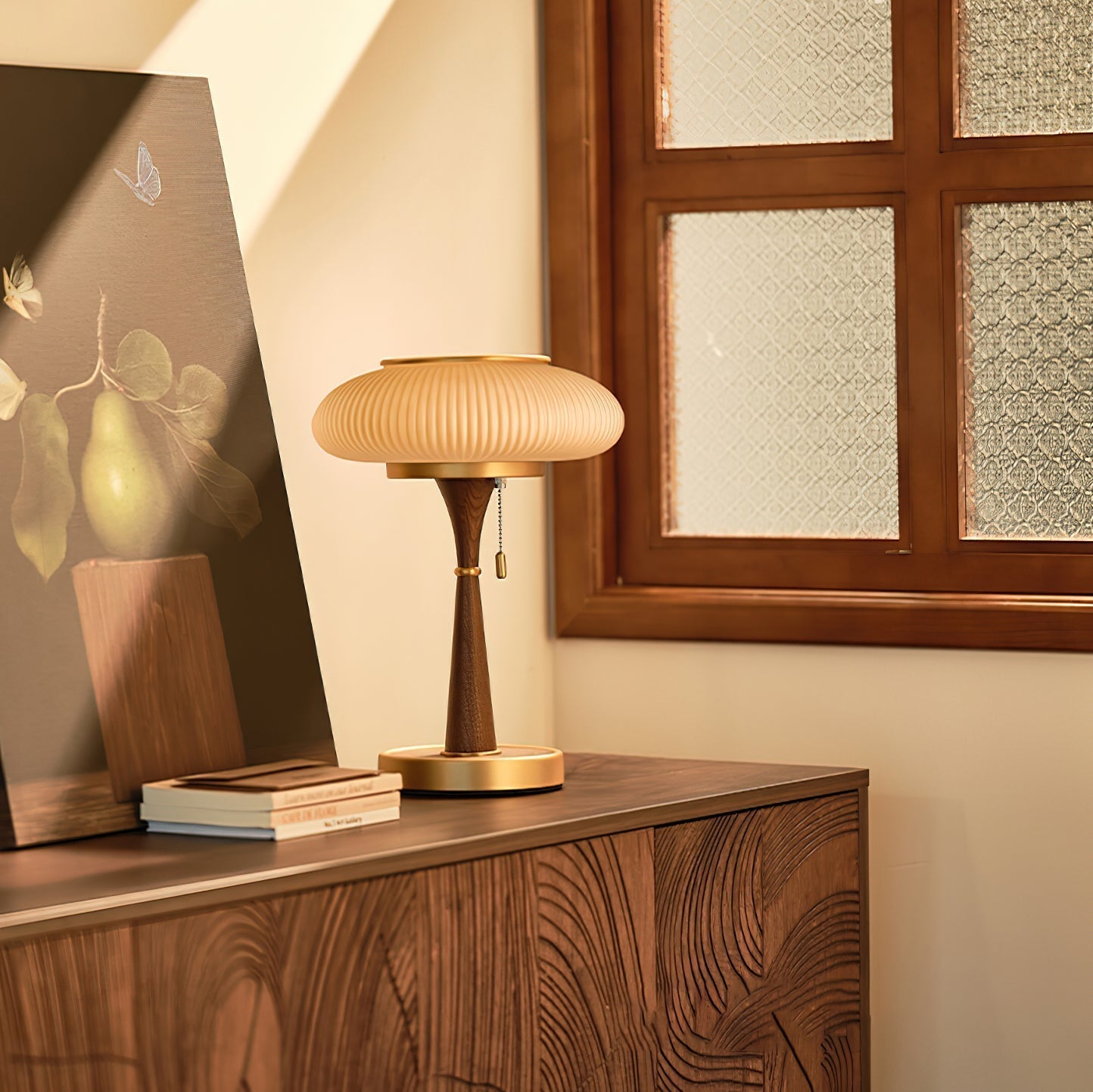 Orton Wood Vintage Table Lamp - Neutral Decor