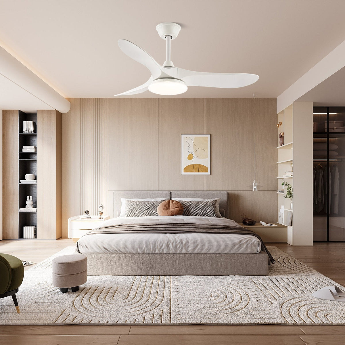 Oriken Minimalist Ceiling Fan Light