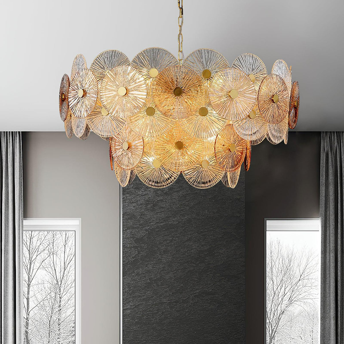 Liororiel Glass Chandelier Light