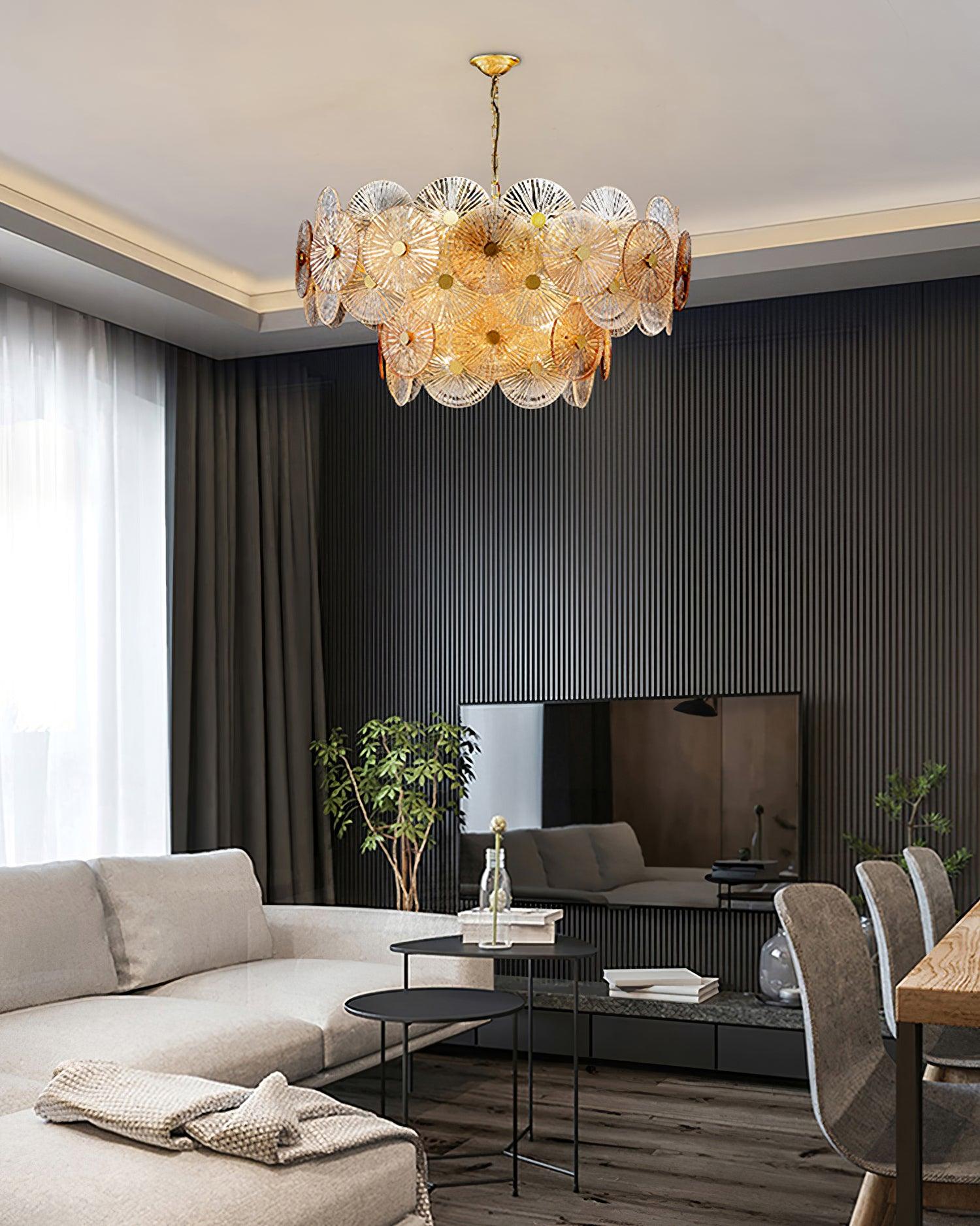Liororiel Glass Chandelier Light