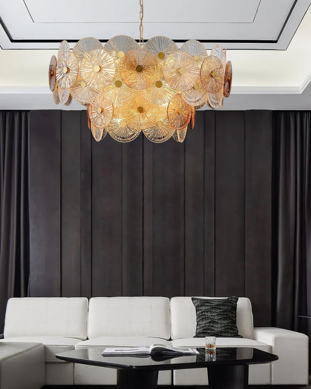 Liororiel Glass Chandelier Light