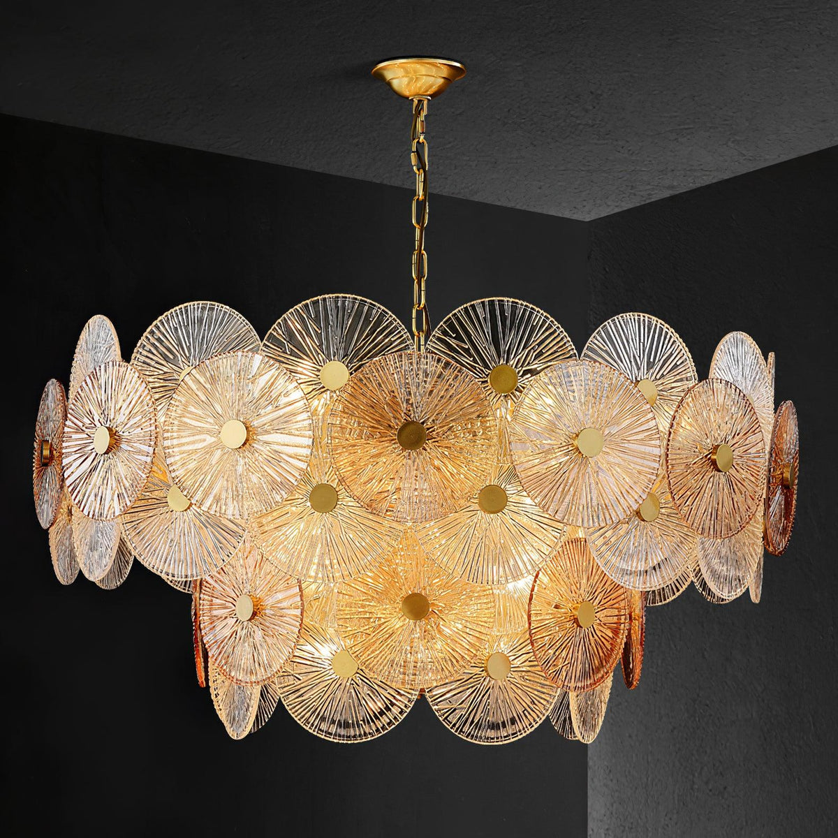 Liororiel Glass Chandelier Light
