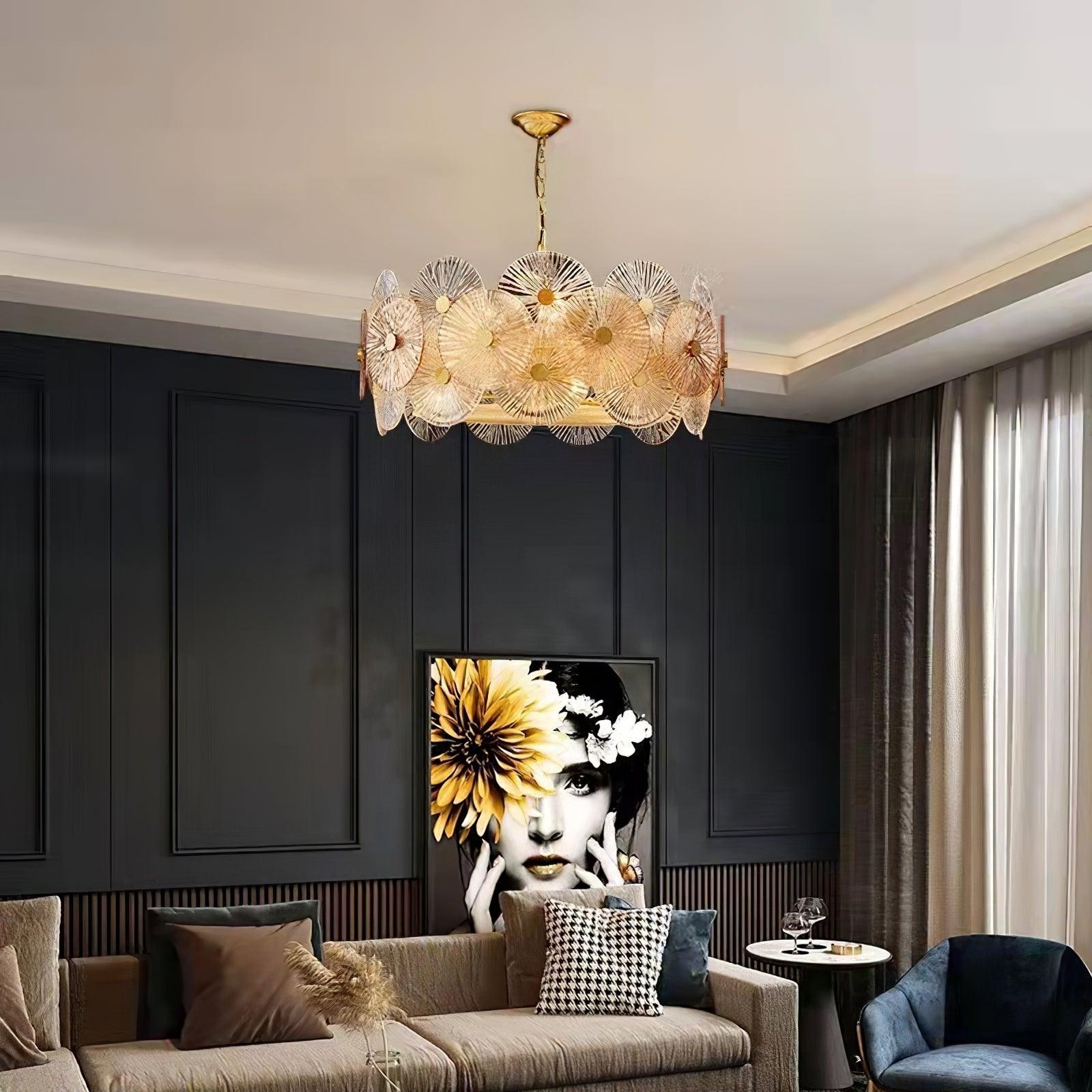 Liororiel Glass Chandelier Light