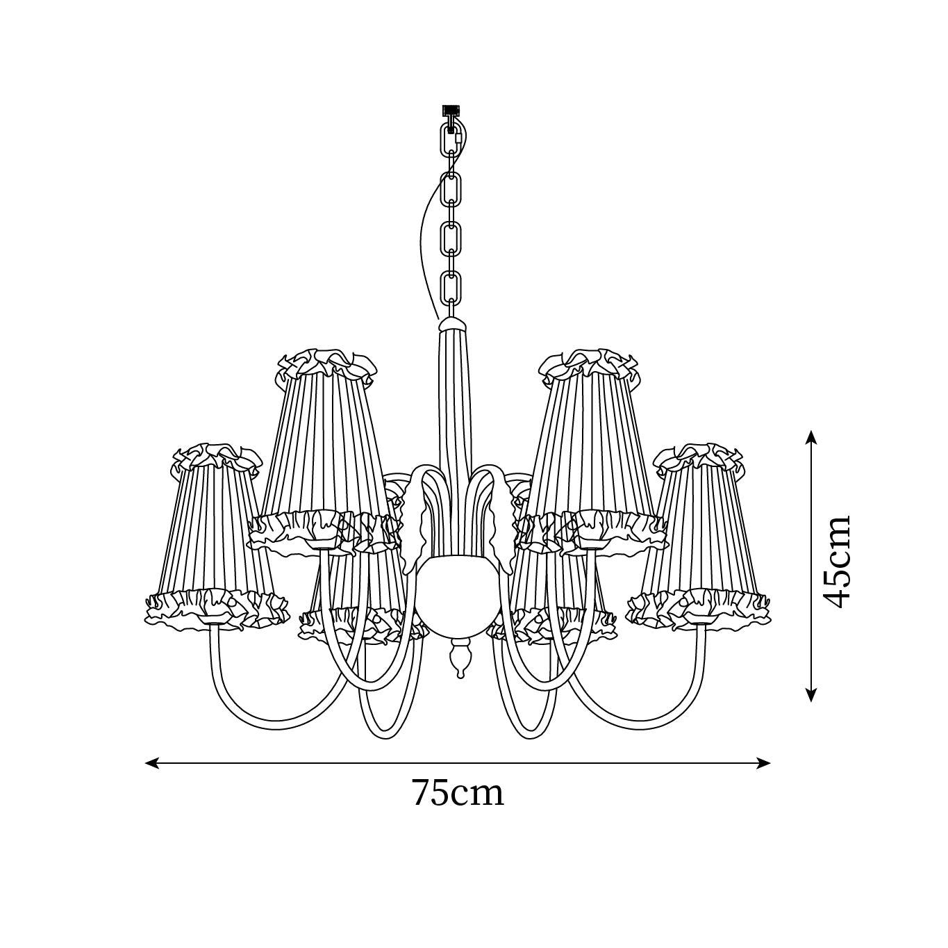 Faylin Vintage Brass Chandelier with Pleated Shades - Neutral Decor
