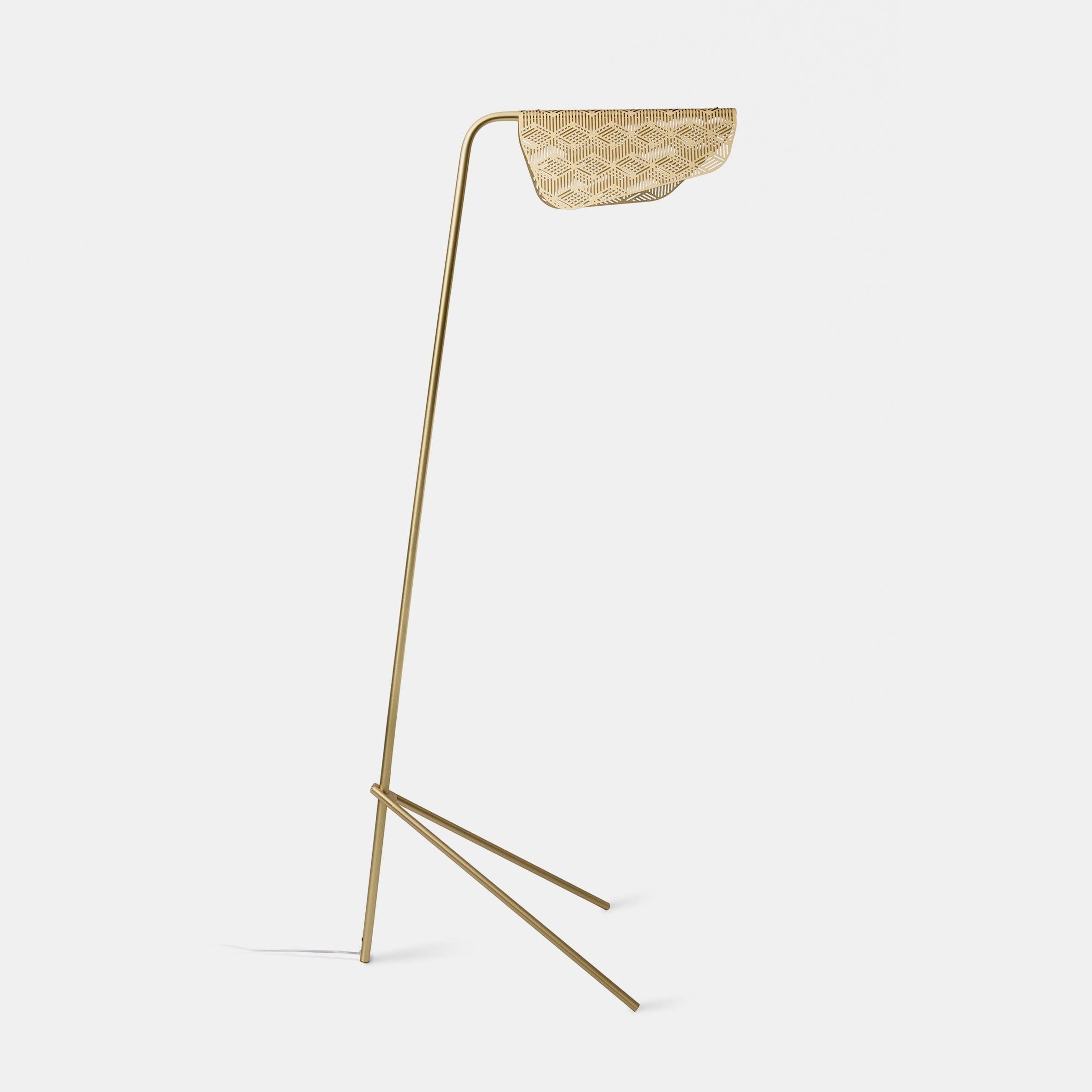 Triad Gold Geometric Floor Lamp