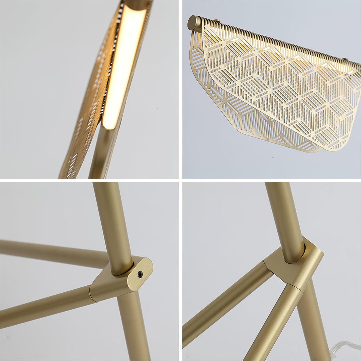 Triad Gold Geometric Floor Lamp